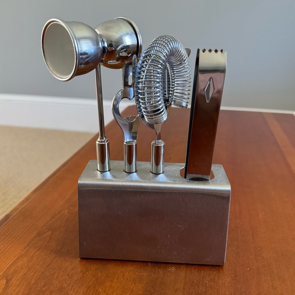Crate & Barrel bar tool set